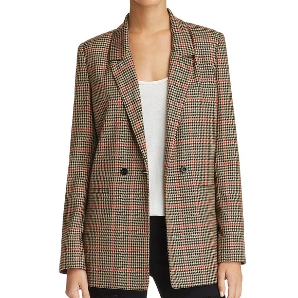 Anine Bing Madeleine Houndstooth Blazer - Picture 1 of 8